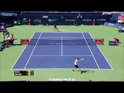Dimitrov hits a perfect run around lob winner in Toronto