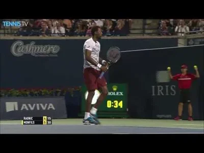 Superb passing shot from Monfils against Raonic in Toronto