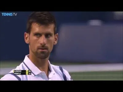 Djokovic unplayable in this suberb rally against Monfils in Toronto