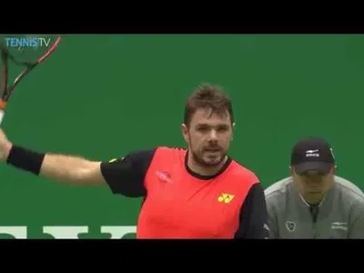 Wawrinka strikes a huge backhand winner in Shanghai against Edmund