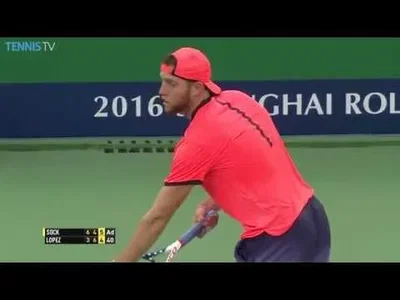 Incredible point from Lopez to save a match point against Sock in Shanghai