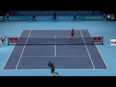 Unreal defense by Murray to save a set point against Nishikori
