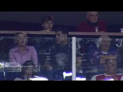 Diego Maradona is also on fire in the stands at Zagreb Arena !