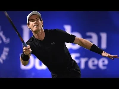 Incredible drop shot from Murray to save Match Point in Dubai