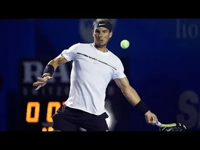 Outrageous passing shot from Nadal against Querrey in Acapulco Final