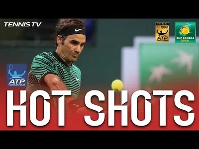 Two magic backhands from Federer against Nadal at Indian Wells