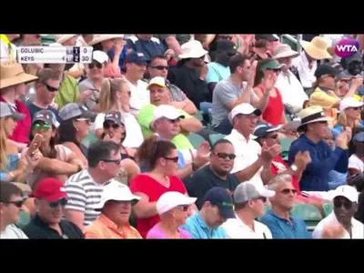 Very nice drop shot from Keys against Golubic in Miami
