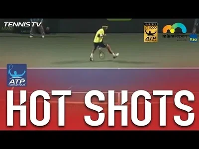Perfect tweener passing shot from Vesely against Sock in Miami