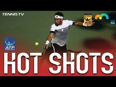 Very nice rally between Fognini and Nishikori in Miami