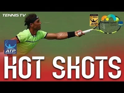 Nadal shows his courage to save break point against Federer in Miami