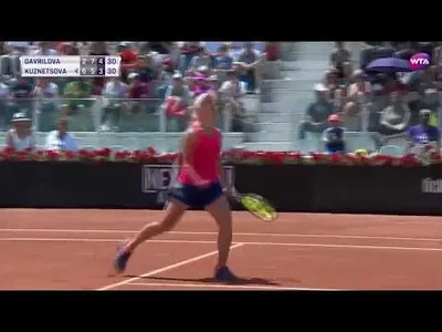 Perfect lob from Gavrilova against Kuznetsova in Rome