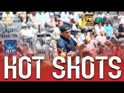 Massive forehand winner from Isner against Cilic in Rome