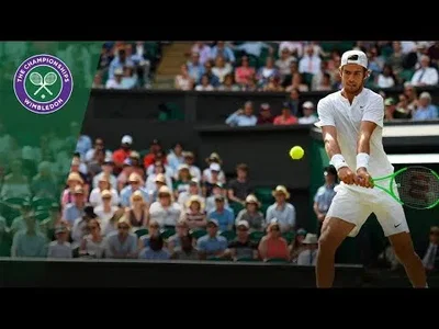 Very nice rally between Nadal and Khachanov in Wimbledon
