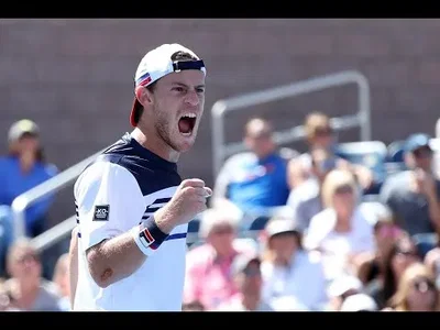 Nice lob from Schwartzman against Pouille at the US Open