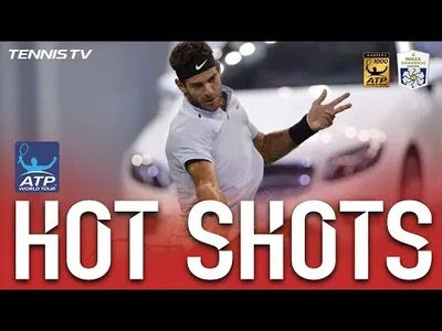 Very nice rally between Federer and Del Potro in Shanghai