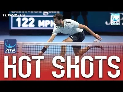 Tremendous rally won by Dimitrov against Sock in London