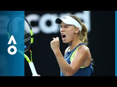 Wozniacki wonderful winning backhand against Halep in Melbourne