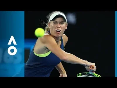 Incredible point from Wozniacki to get the title point against Halep