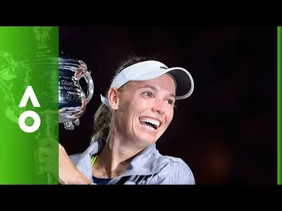 Halep and Wozniacki speeches during postfinal ceremony at the Australian Open