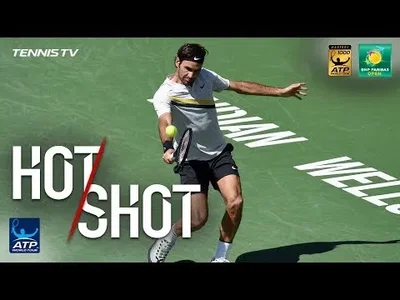 Splendid point from Federer against Coric in Indian Wells