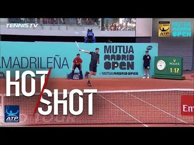 Huge point from Thiem against Coric in Madrid