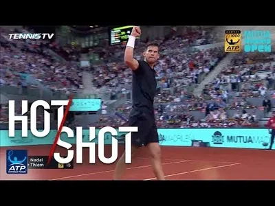 Huge point from Thiem against Nadal in Madrid