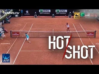 Very nice rally between Djokovic and Dolgopolov in Rome