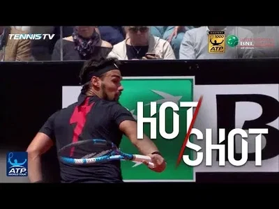 Fognini's reverse lob against Thiem in Rome