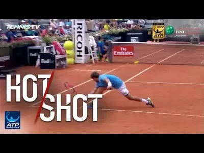Carreno Busta's delicate passing-shot against Bedene in Rome