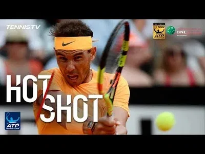 Enormous passing shot from Nadal against Zverev in Rome