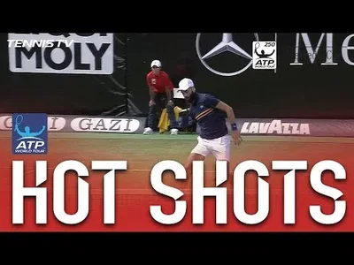 Paire's perfect tweener half volley drop shot against Berdych in Stuttgart