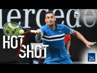 Kyrgios mystifies Federer on this forehand passing in Stuttgart