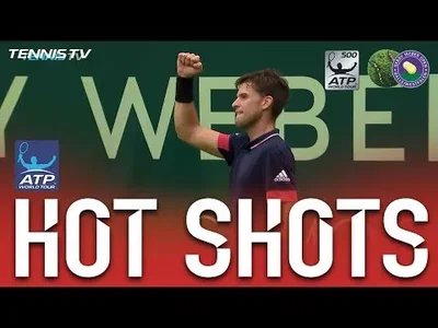 Thiem huge backhand pass against Youzhny in Halle