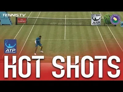 Exhibition-like point from Kyrgios against Murray at Queens