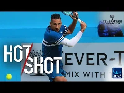 Kyrgios volley coming from nowhere against Lopez at Queens