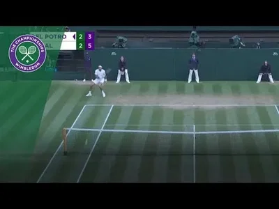 107 mph ! Del Potro's monstrous forehand against Nadal at Wimbledon
