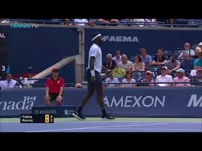 Incredible defense from Tiafoe against Raonic in Toronto