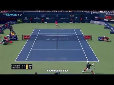 Tsitsipas huge forehand winner to get 2 match points against Djokovic