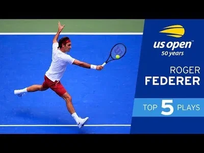 Top 5 Plays of Federer in this 2018 US Open week 1