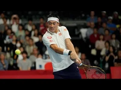 Amazing backhand from Nishikori against Gasquet in Tokyo