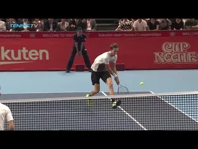 Nice defense from Medvedev against Nishikori in Tokyo final