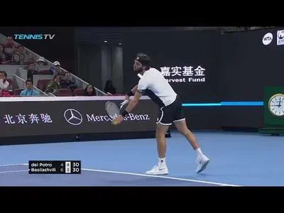 Nice rally between Basilashvili and Del Potro in Beijing final