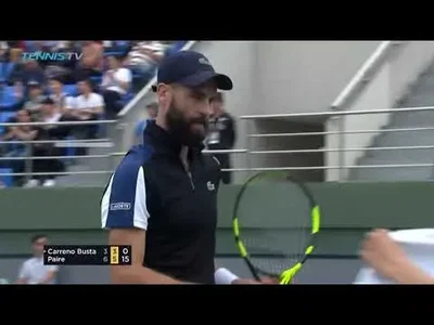 Perfect lob from Paire against Carreno Busta in Shanghai