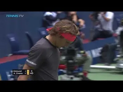 Zverev hits perfect defensive backhand winner against Edmund in Shanghai