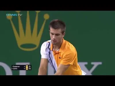 Coric perfectly weighted lob against Federer in Shanghai