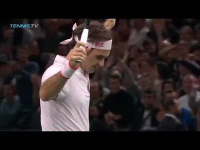 Federer's miraculous reflex volley against Djokovic in Paris