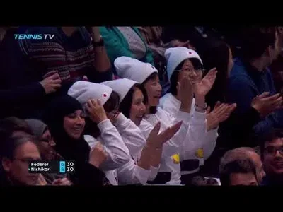 Nishikori neutralises Federer return with stunning half-volley in London