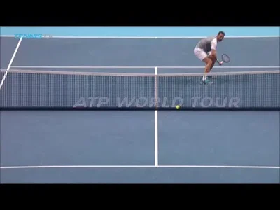 Cilic breaks Isner in style with perfect drop volley in London