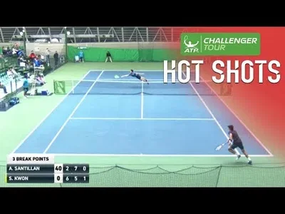 Santillan hits full extension volley in Kobe Challenger