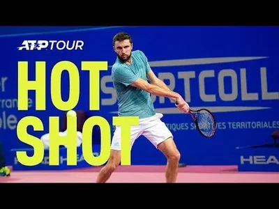 Perfect passing-shot from Simon against Tsonga in Montpellier